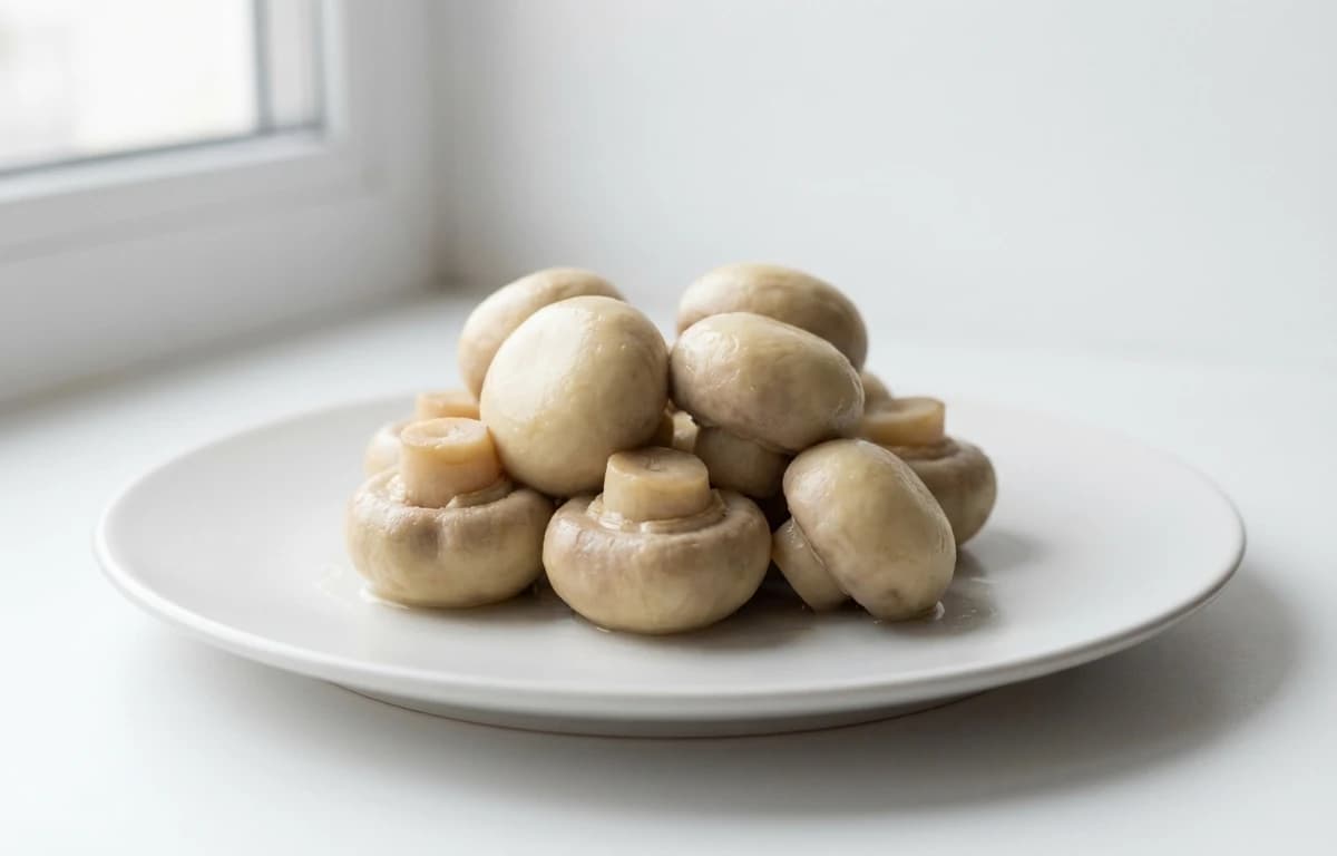 boiled unsalted white mushroom
