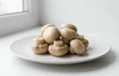 boiled unsalted white mushroom