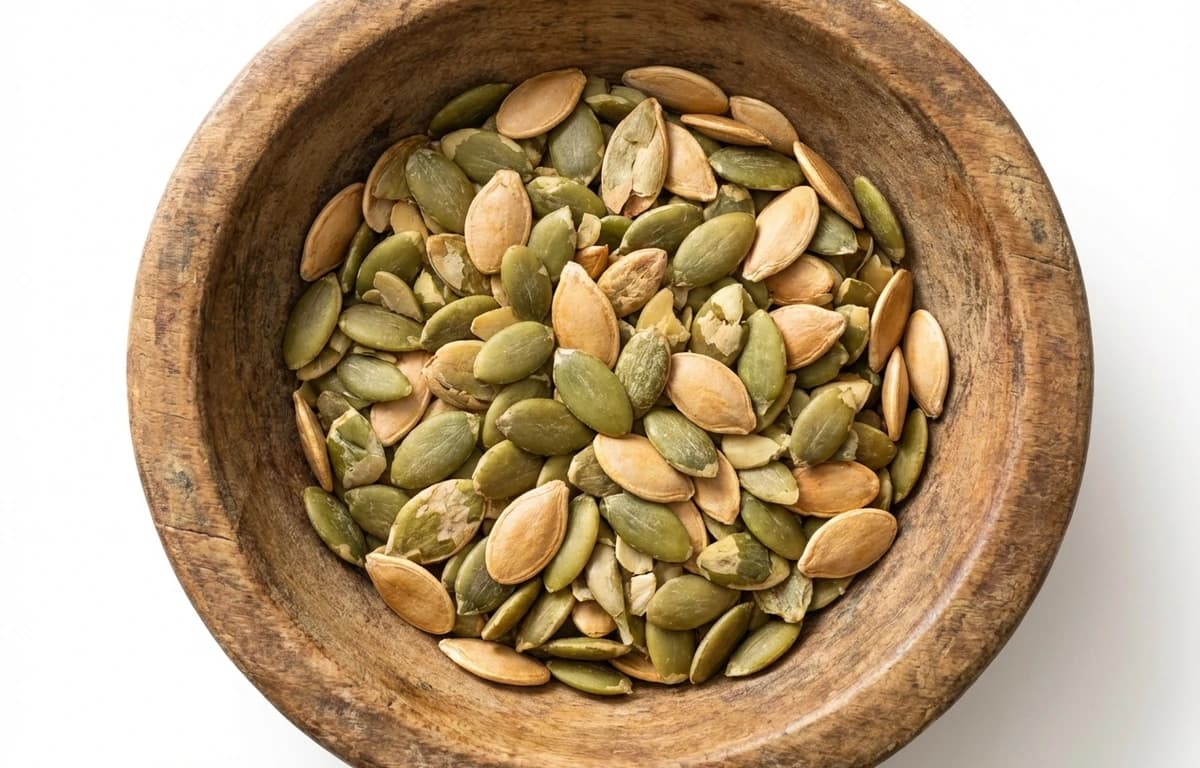 dried pumpkin and squash seed kernels