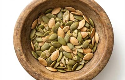 dried pumpkin and squash seed kernels