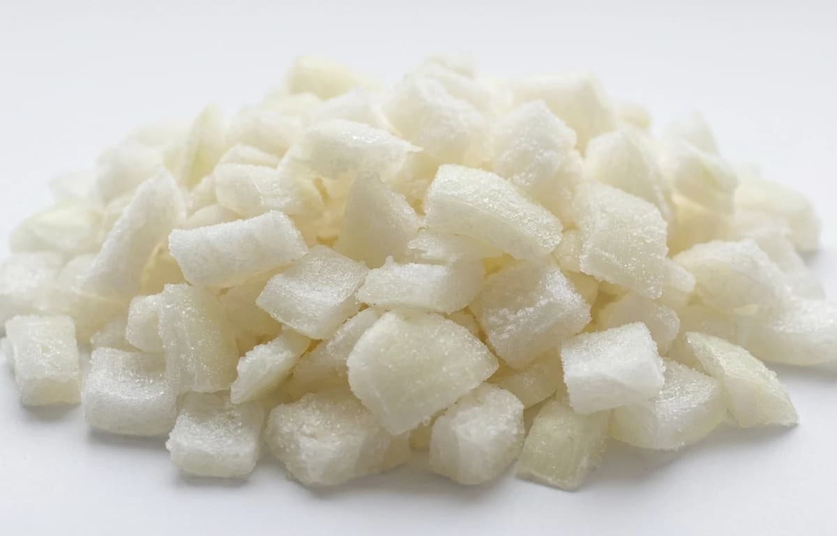 unprepared chopped frozen onion