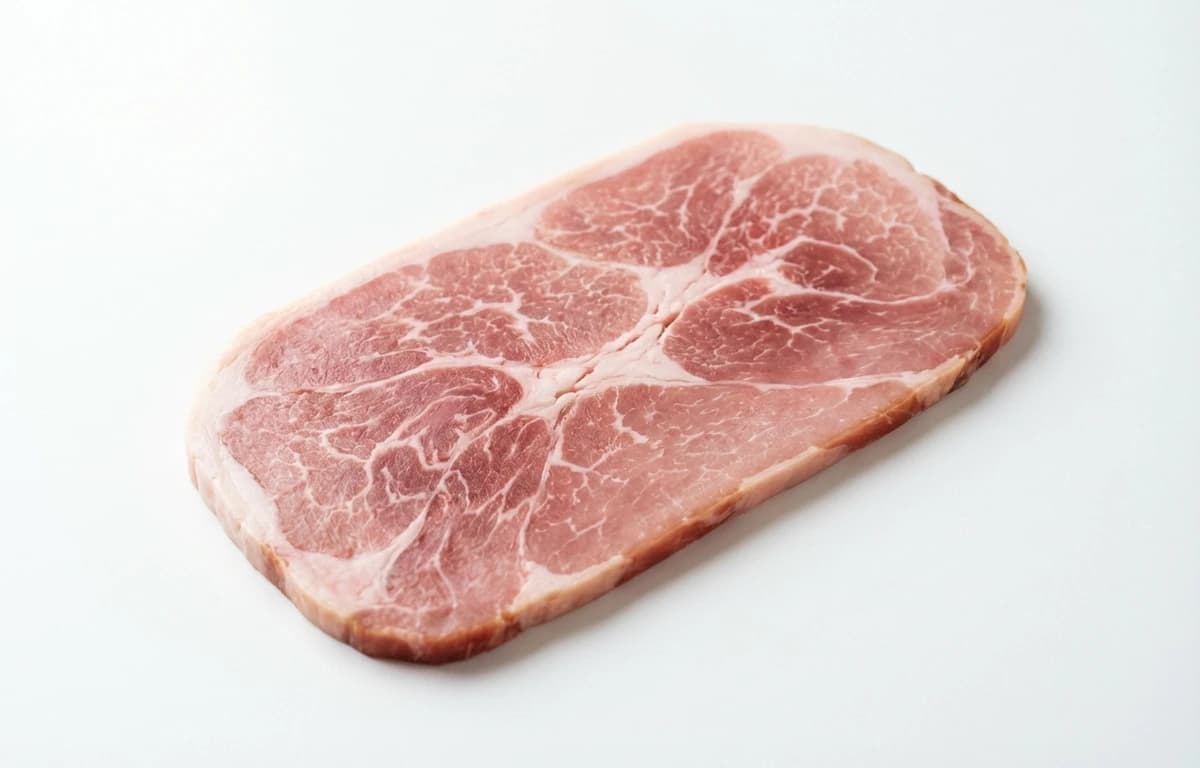 uncooked ham slice