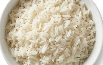 cooked salted long-grain white rice
