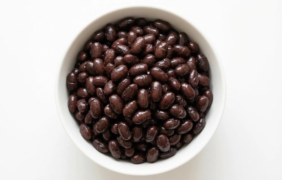 boiled unsalted black beans