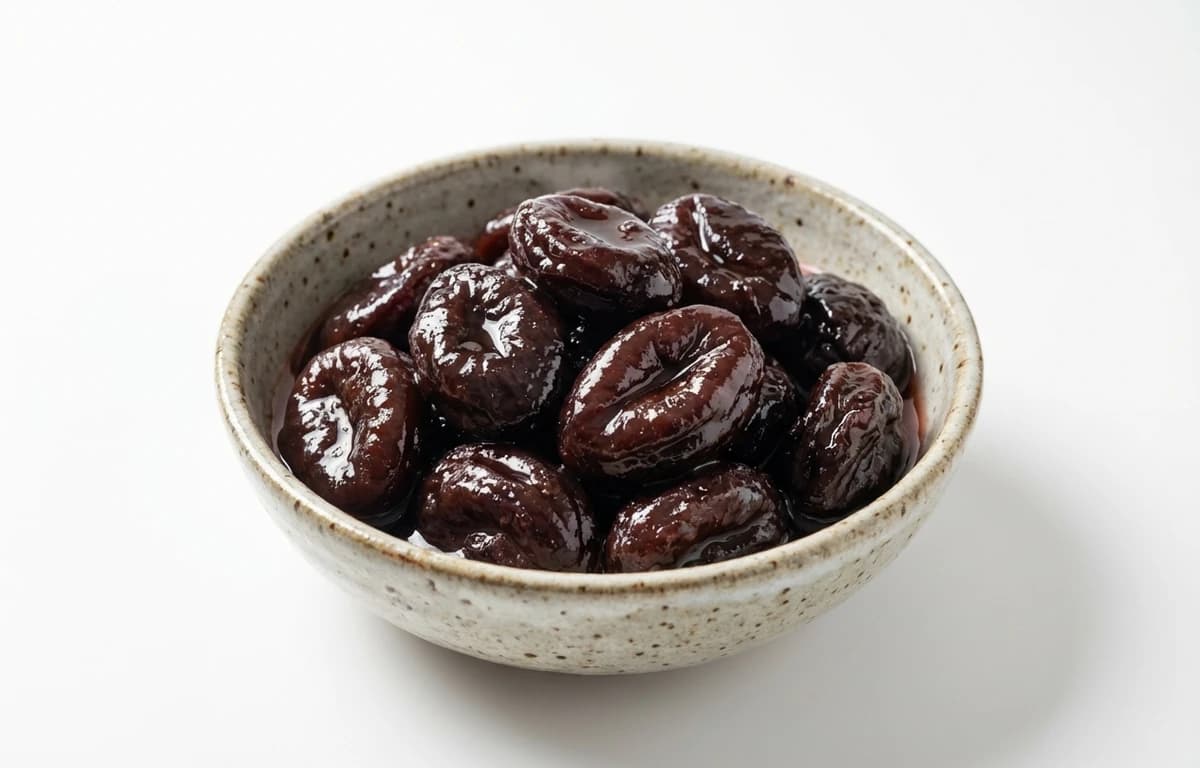 stewed sweetened prune