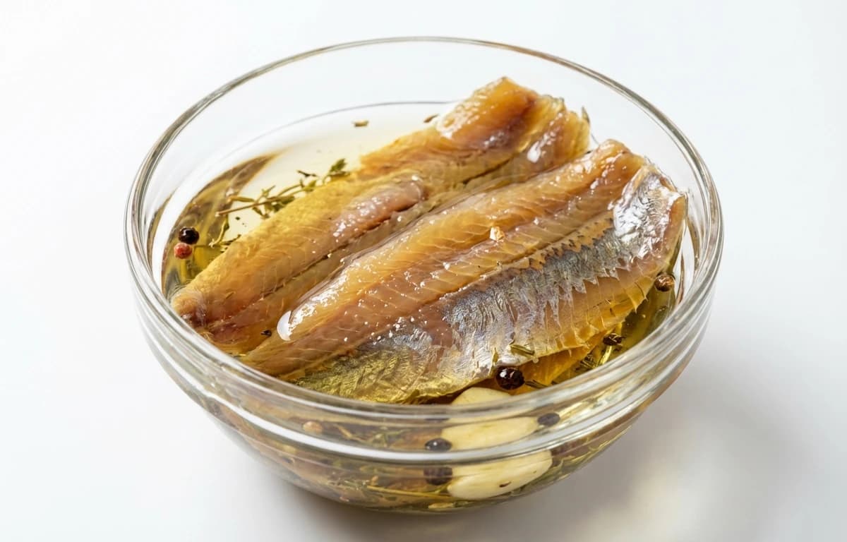 air-dried pacific herring in oil