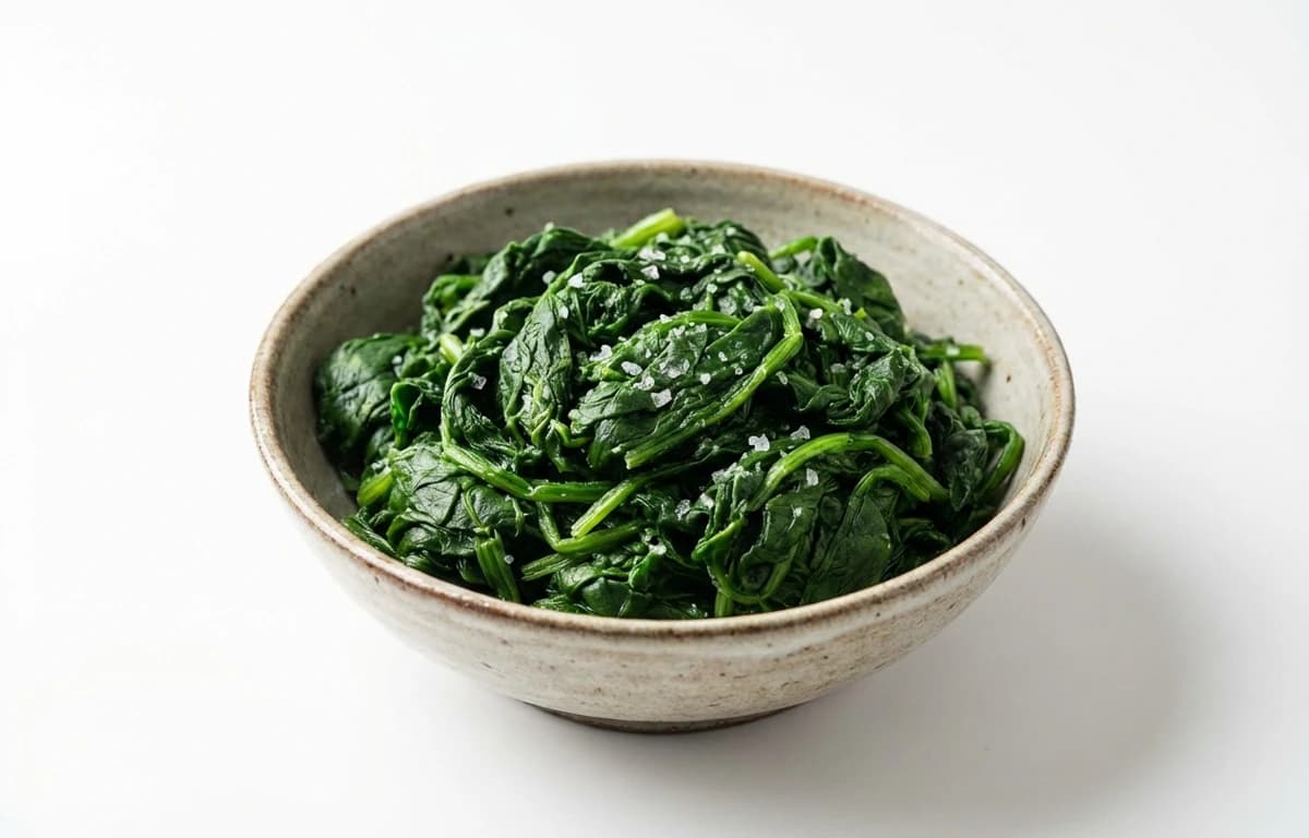 boiled salted frozen spinach