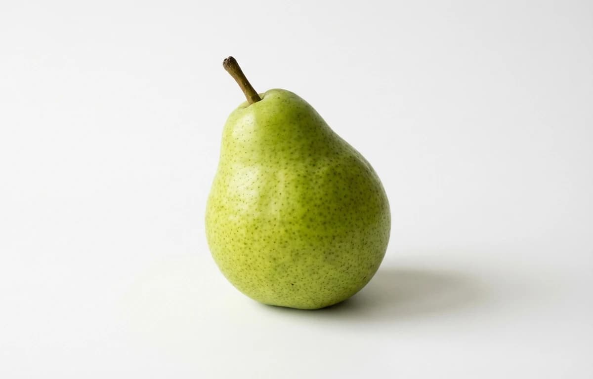 raw green anjou pear