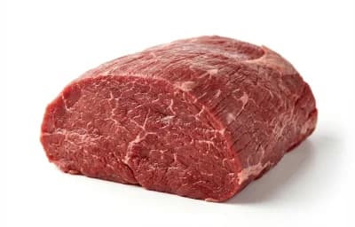 raw grass-fed lean top round beef