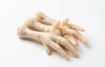 boiled chicken feet