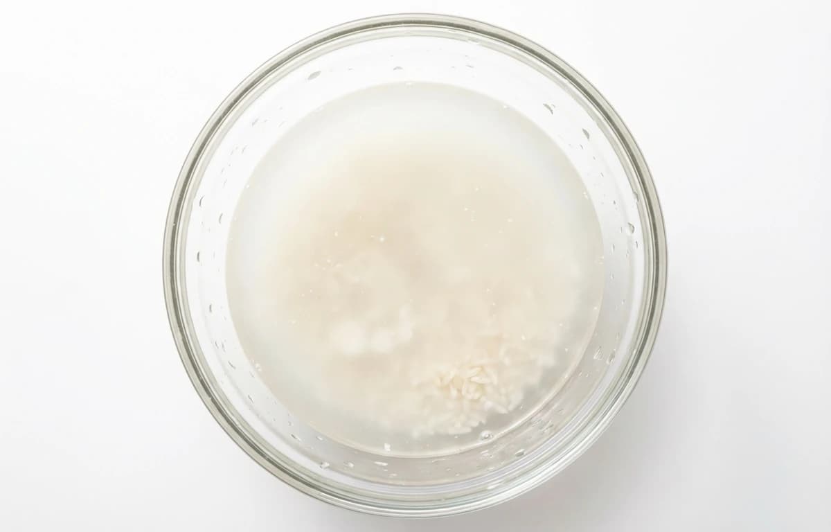 rice washed water