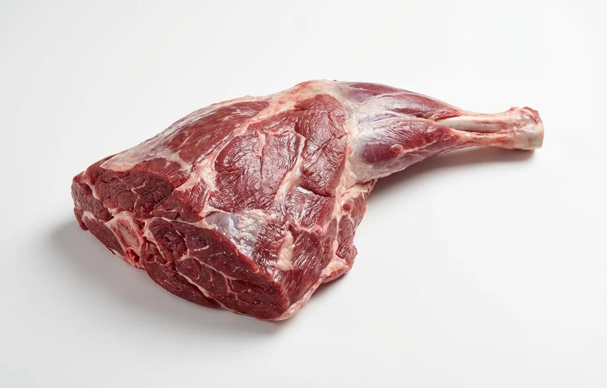 raw caribou hind quarter meat