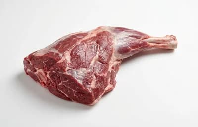 raw caribou hind quarter meat