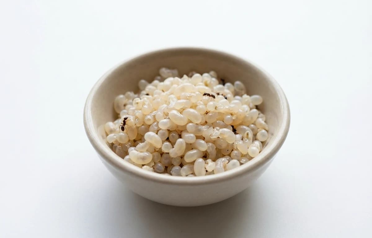 weaver ants and eggs