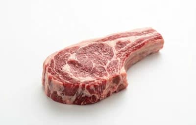 raw bone-in lamb leg chop/steak