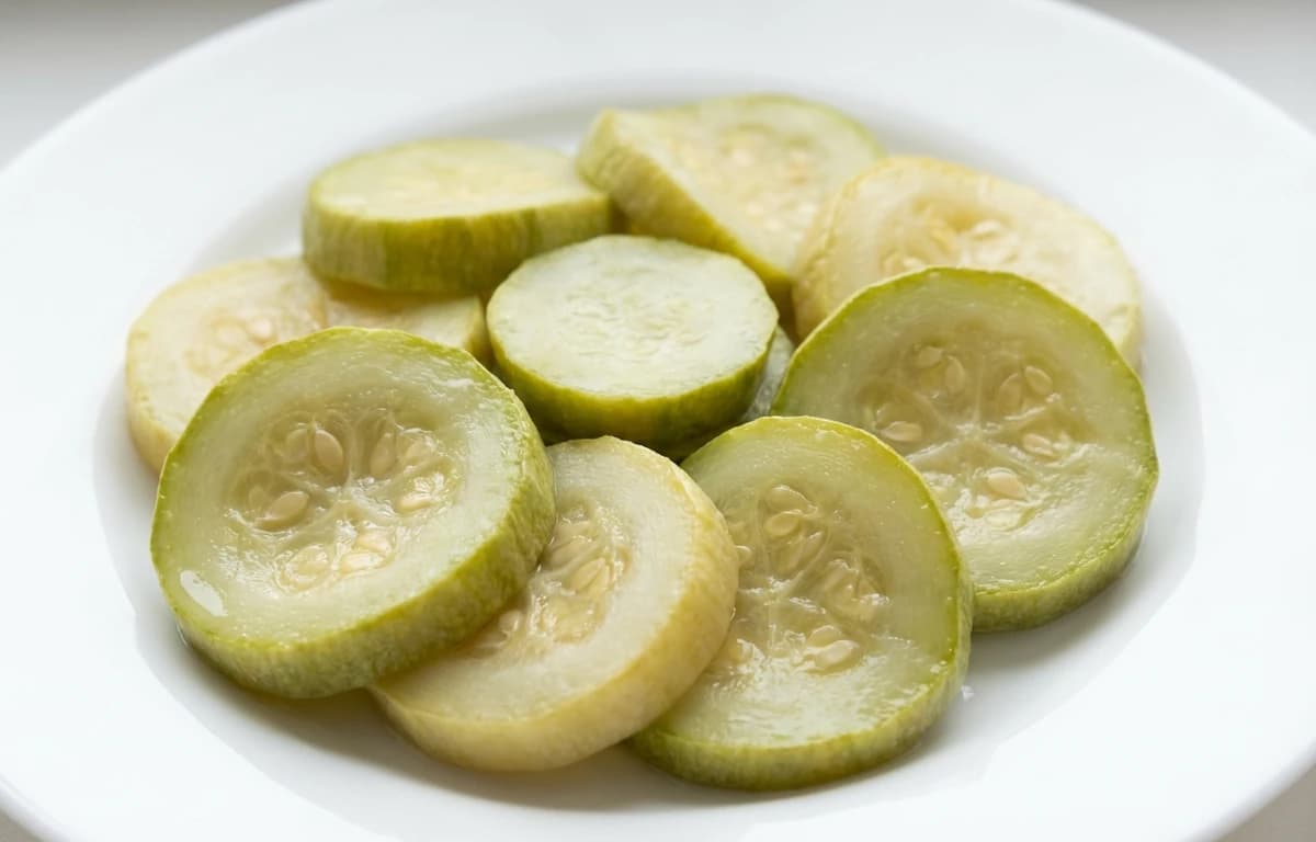 boiled unsalted zucchini