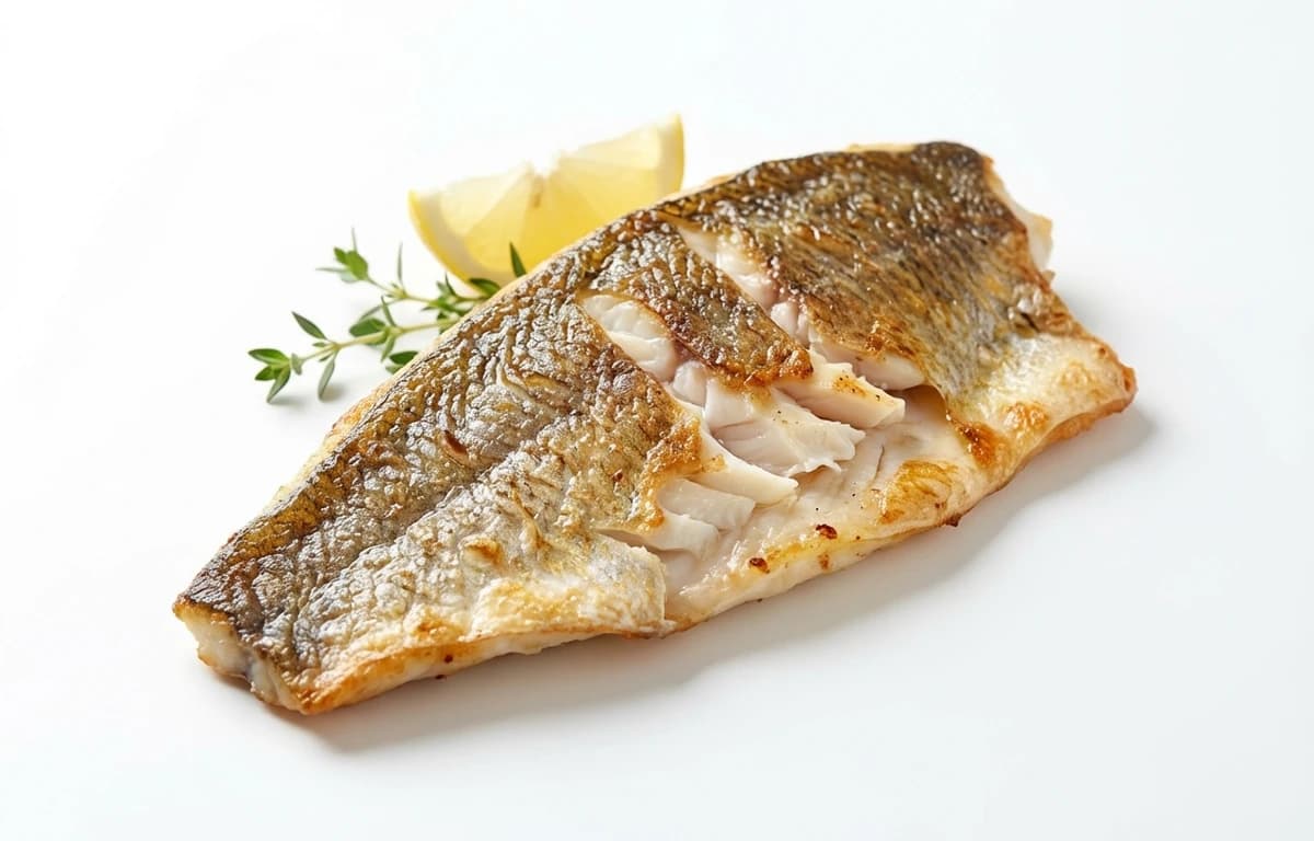 cooked freshwater bass