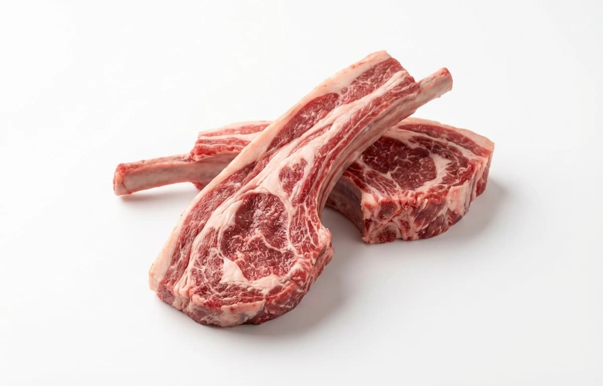 raw lamb rib