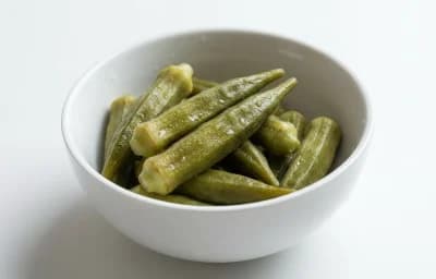 boiled unsalted frozen okra