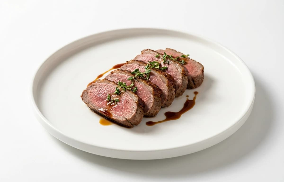 cooked ostrich inside leg