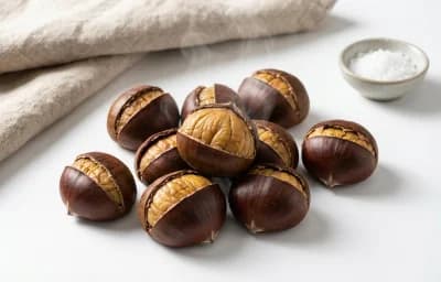 boiled steamed european chestnut