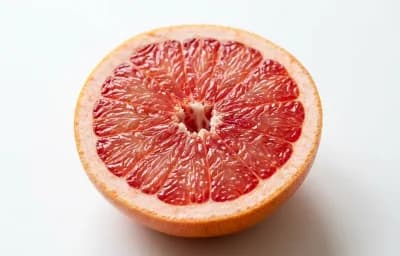 raw pink and red grapefruit