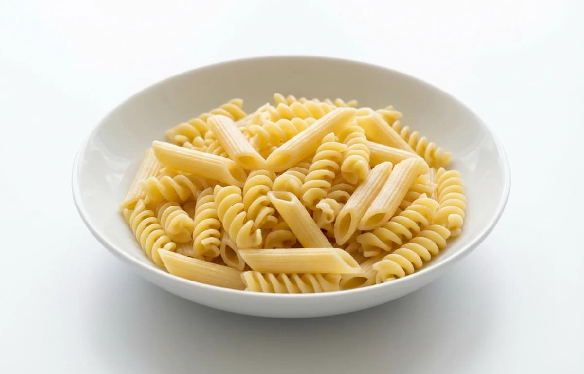 cooked unsalted enriched pasta
