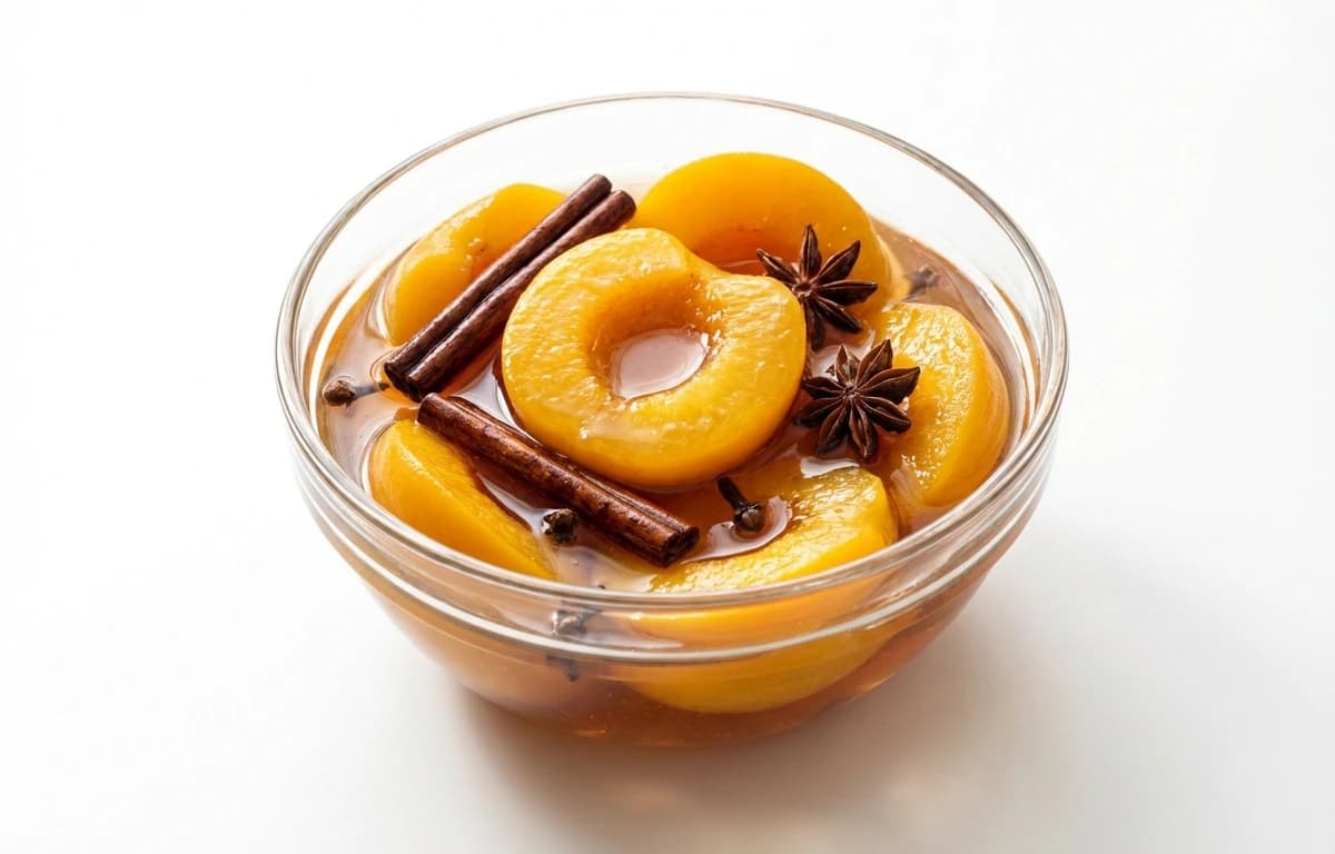 canned spiced peach