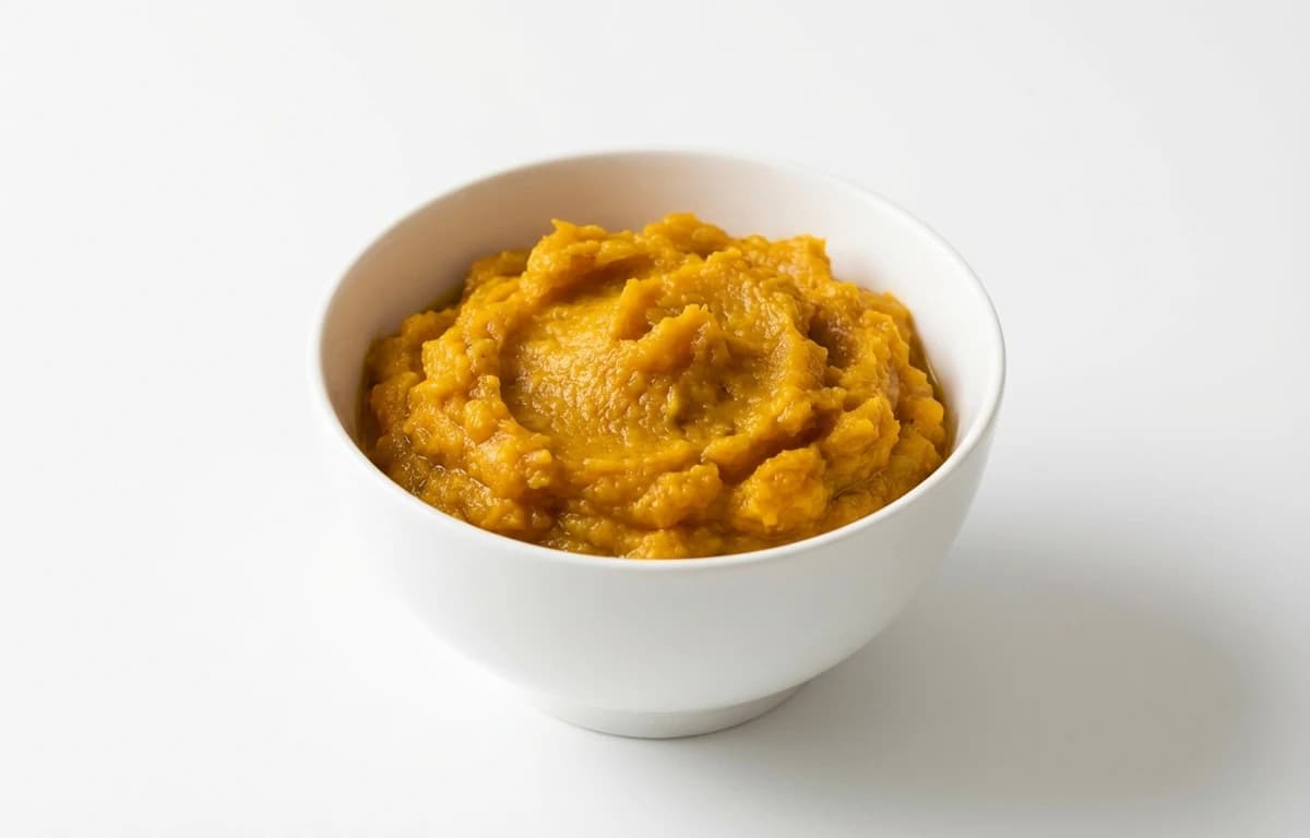 boiled mashed unsalted hubbard squash