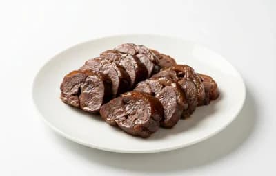 cooked simmered lamb heart