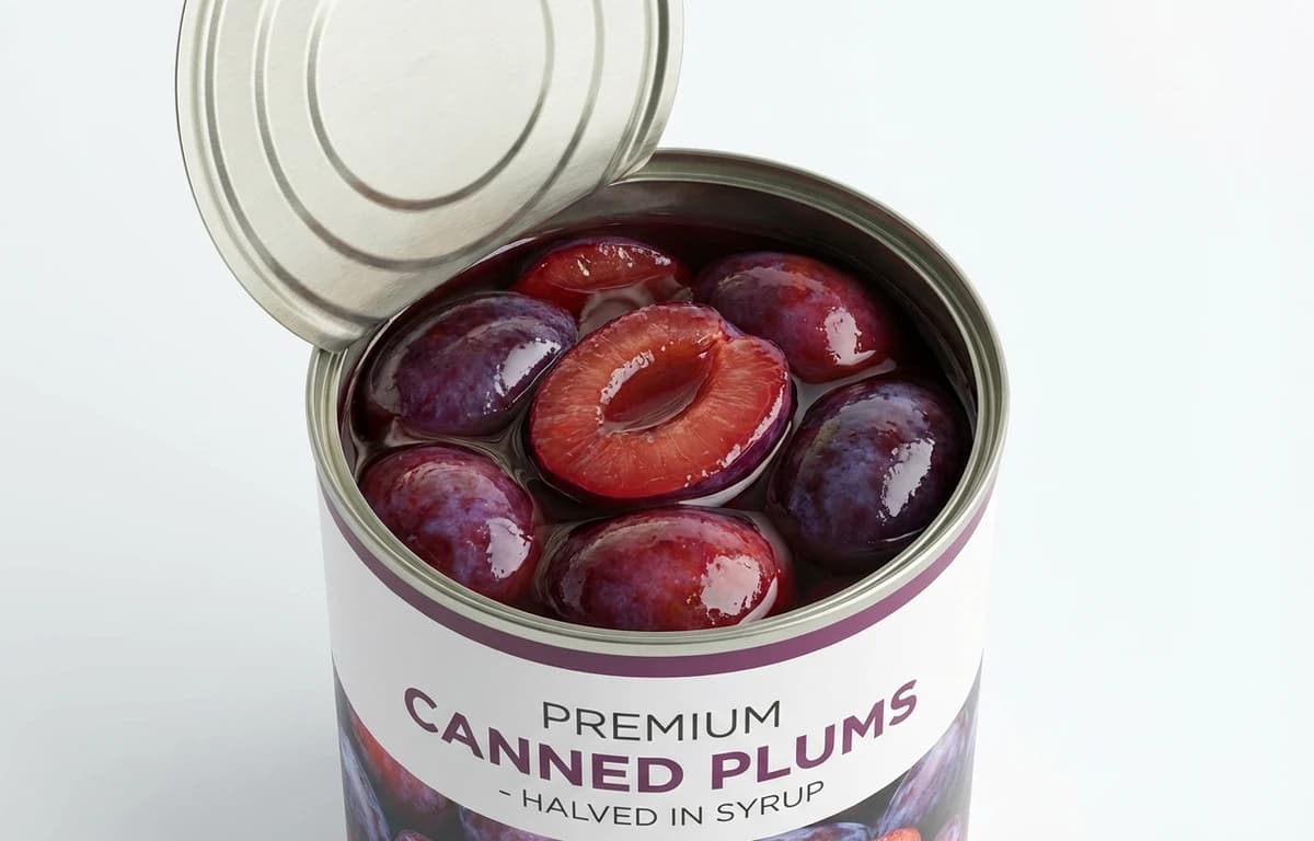 canned plums