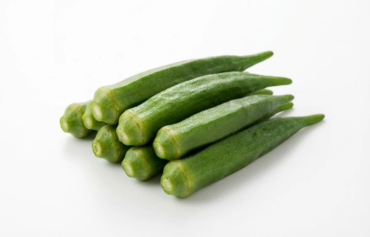 boiled unsalted okra