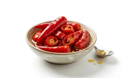 canned red hot chili pepper
