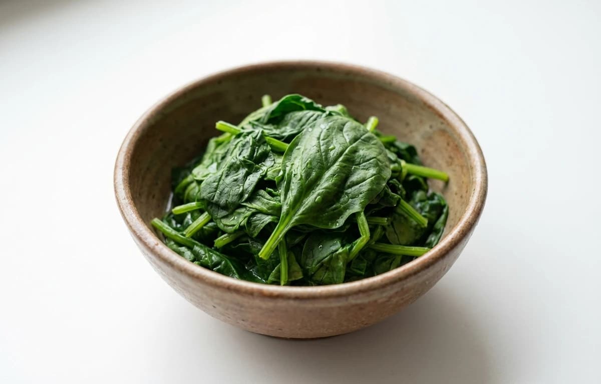 boiled unsalted spinach