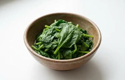 boiled unsalted spinach