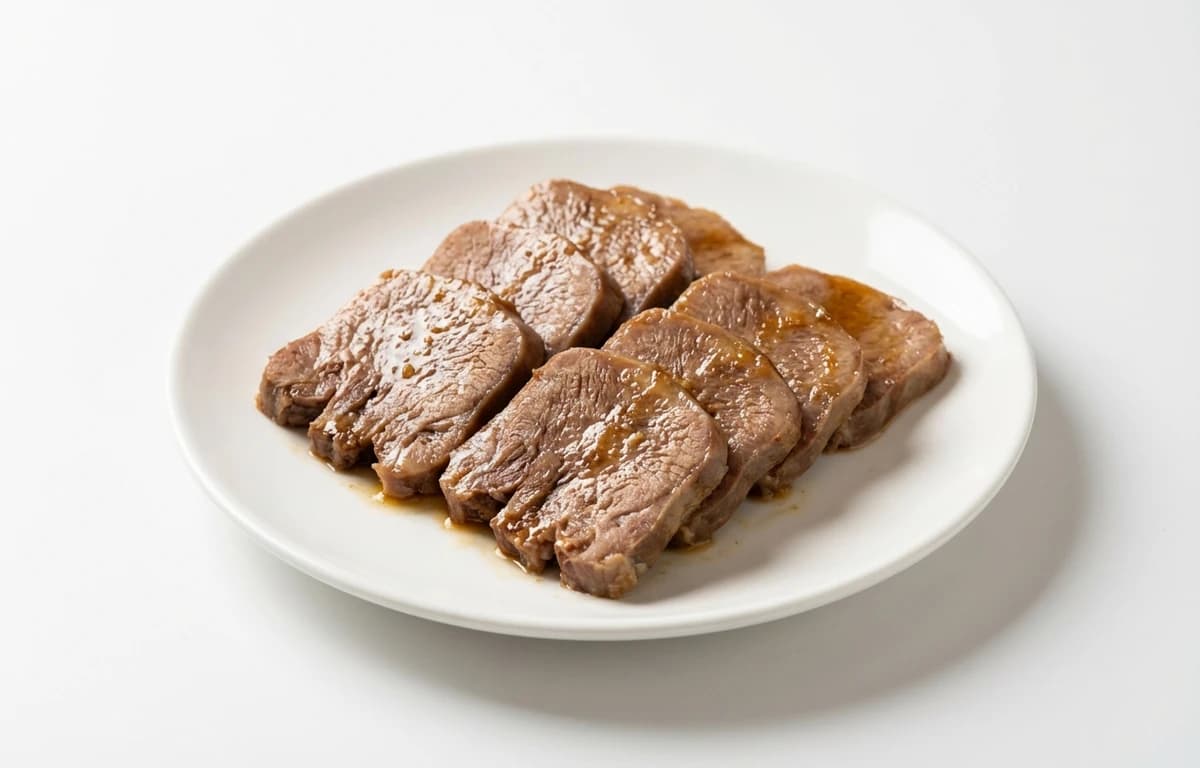 cooked soaked and simmered lamb tongue