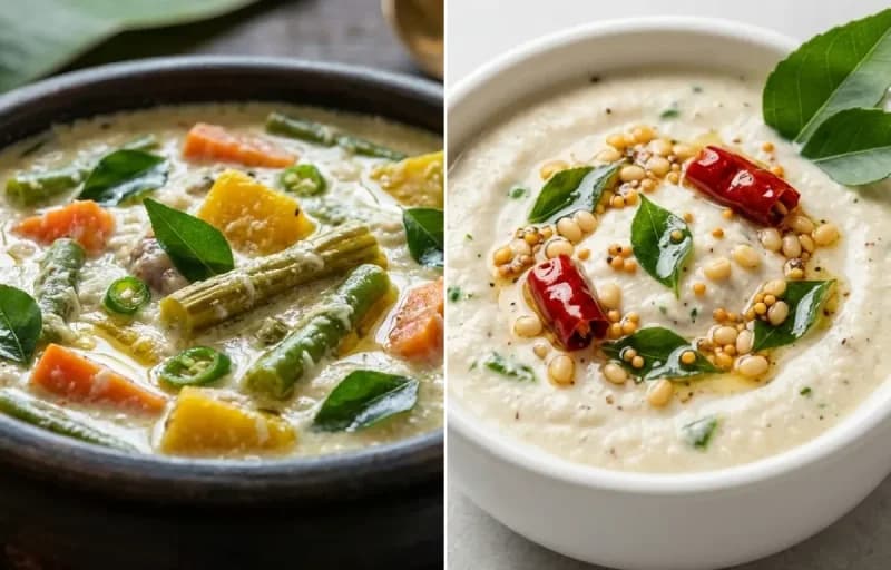 Adai, Avial and Coconut Chutney