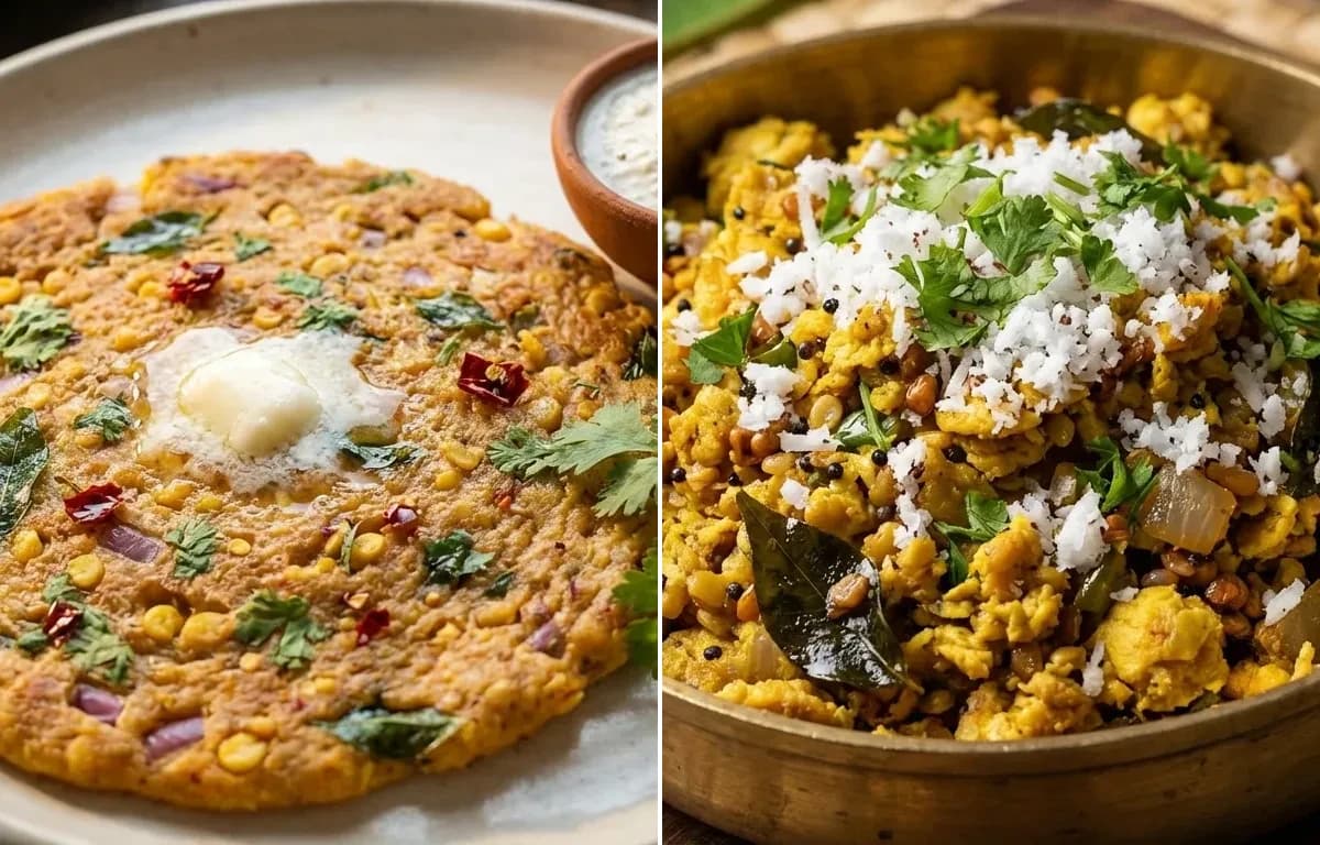 Adai with Egg Poriyal