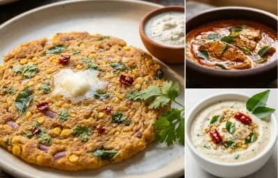 Adai with Fish Curry and Coconut Chutney