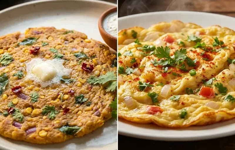 Adai with Masala Omelette