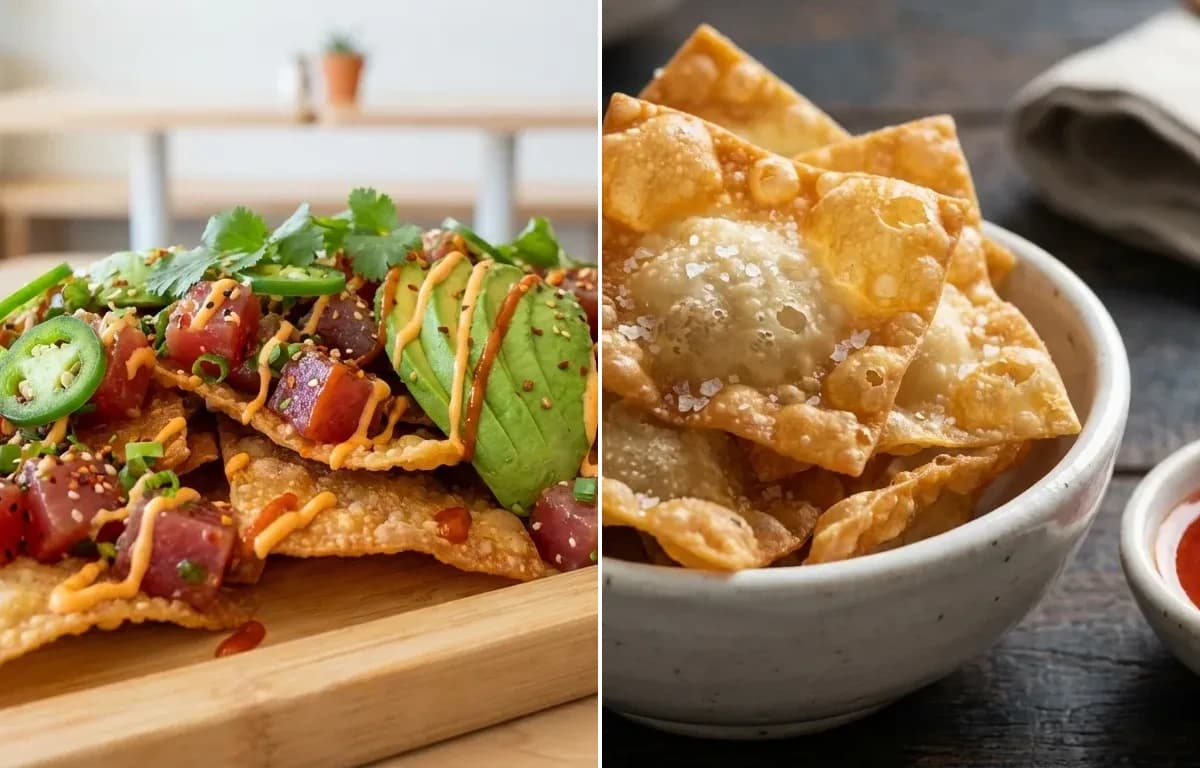 Ahi Poke Nachos with Wonton Chips