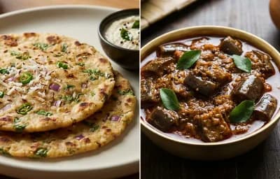 Akki Roti with Badanekayi Gojju