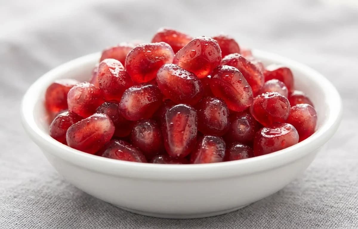 Almond Yogurt with Pomegranate Seeds