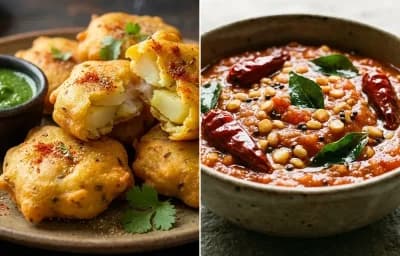 Aloo Bachka with Tomato Chutney