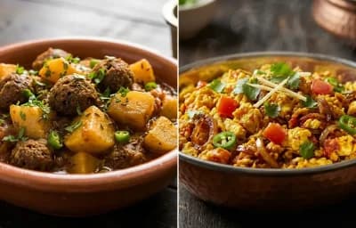 Aloo Bori with Anda Bhurji