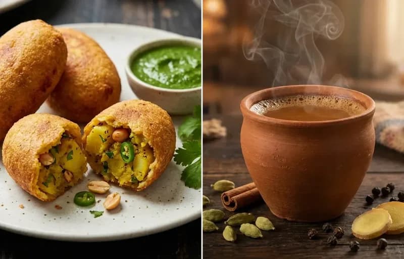 Aloo Chop with Masala Cha