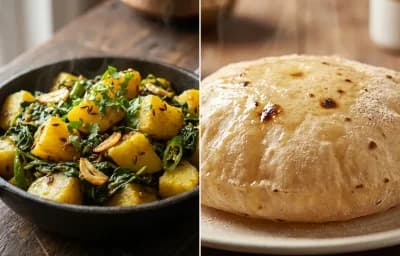 Aloo Methi Sabzi with Phulka