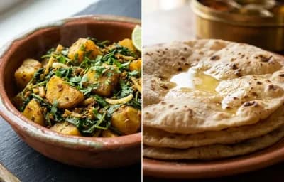 Aloo Methi with Roti