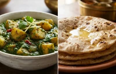 Aloo Palak with Roti