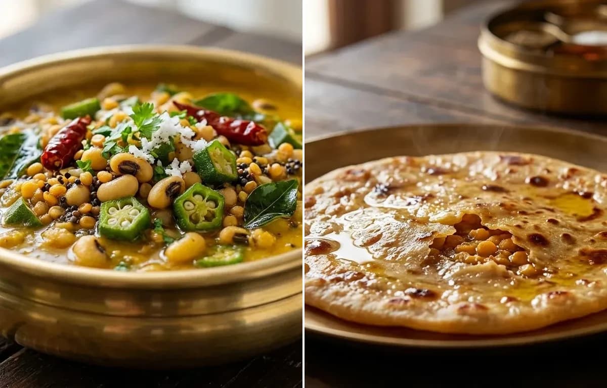 Alsande Bendi Huli with Puran Poli